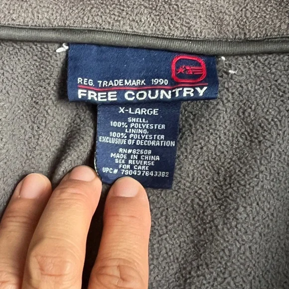 Free Country‎ Heavy Men's XL Jacket FCXtreme gray black green inside attachment - Picture 4 of 5